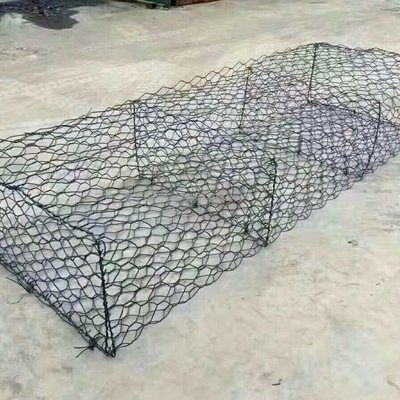 Cestión de gabión de aleación revestida con galfan con recubrimiento de PVC de 0,5 mm Resistencia a la tracción 350-550N/mm2