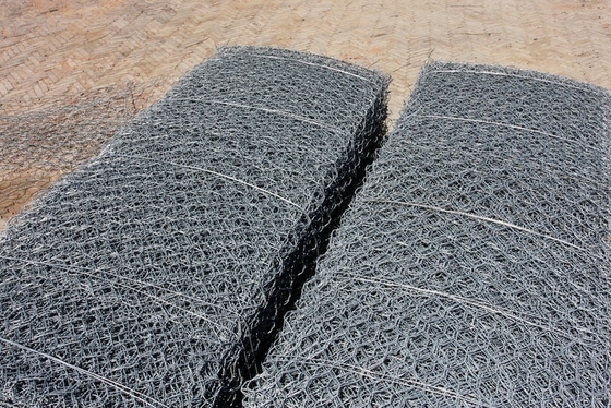 2.2mm Acero de alambre de PVC revestido Galfan Gabion cesta con color de revestimiento personalizado