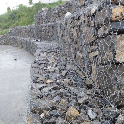 Cestas de gabión galvanizadas de aleación Galfan con revestimiento de PVC según el estándar RAL