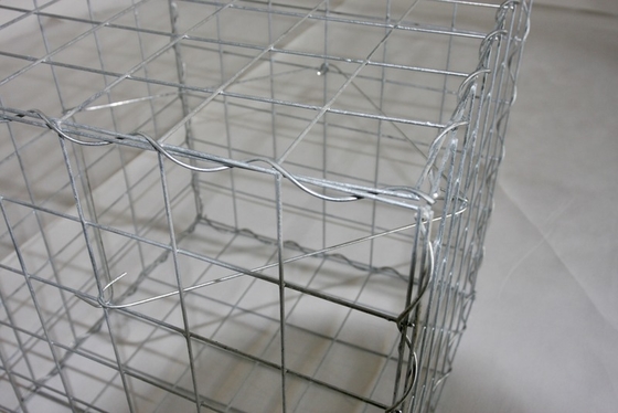 CN GABION Agujero cuadrado Gabión de acero de 3,0 mm Soldadura de puntos de alambre para pared de contención