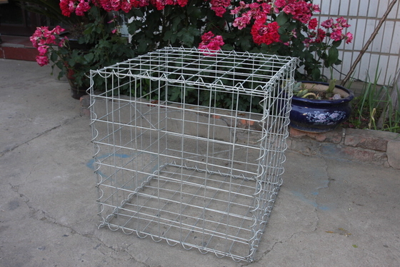 CN GABION Agujero cuadrado Gabión de acero de 3,0 mm Soldadura de puntos de alambre para pared de contención