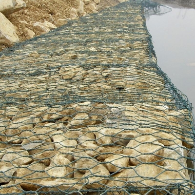 Cuadro de trabajo pesado Soldado en punto Soldado galvanizado Gabion Pared de retención