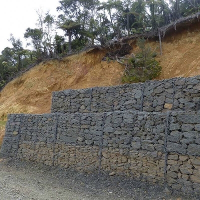 Cuadro de trabajo pesado Soldado en punto Soldado galvanizado Gabion Pared de retención