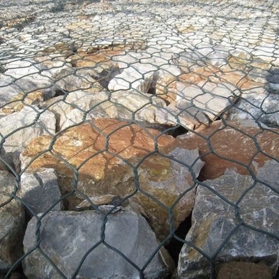 Caja de acero galvanizado de gabión de piedra soldada para retener el paisaje de la pared