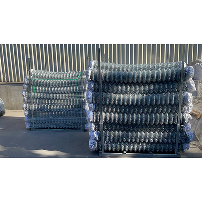 Rejillo de enlace de cadena de alambre de hierro galvanizado con revestimiento de PVC para cercas de jardín