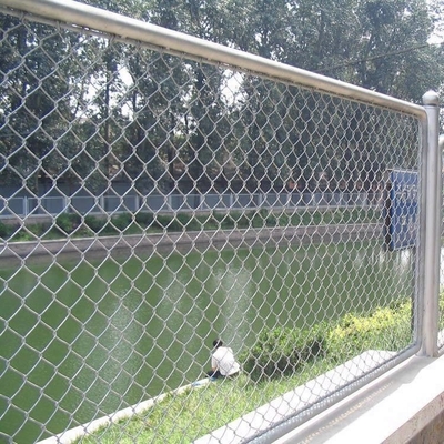 Acero de zinc tejido barandilla de protección 3,0 mm Galfan malla de alambre 50x1,5 valla