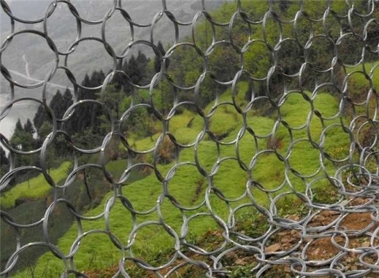 Redes de protección contra caídas de rocas de malla galvanizada de diamantes