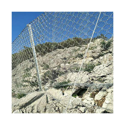 Redes de protección contra caídas de rocas de malla galvanizada de diamantes