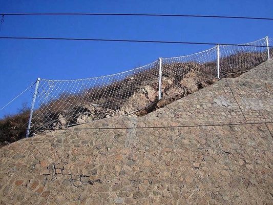Redes de protección contra caídas de rocas de malla galvanizada de diamantes