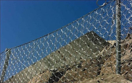 Redes de protección contra caídas de rocas de malla galvanizada de diamantes